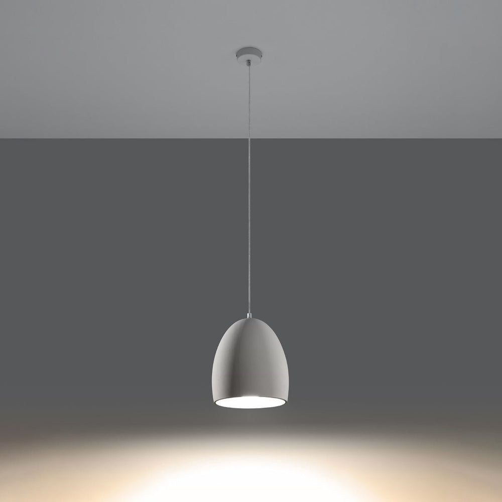 Sollux Lighting Flawiusz ceramic pendant lamp with 50W LED, 220-240V, matte gold finish