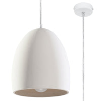 Sollux Lighting Flawiusz ceramic pendant lamp with 50W LED, 220-240V, matte gold finish