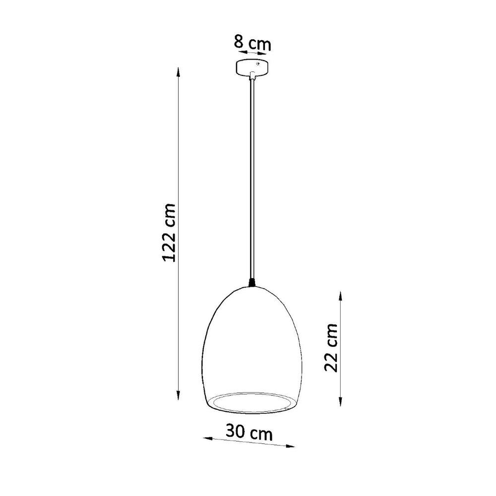 Sollux Lighting Flawiusz ceramic pendant lamp with 50W LED, 220-240V, matte gold finish