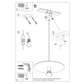 Sollux Lighting FLAVIO black LED lamp with 115mm height and 50W max wattage