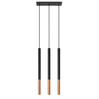 LED pendant lamp black copper design 3xG9 fitting 220-240V 104mm | Sollux Lighting