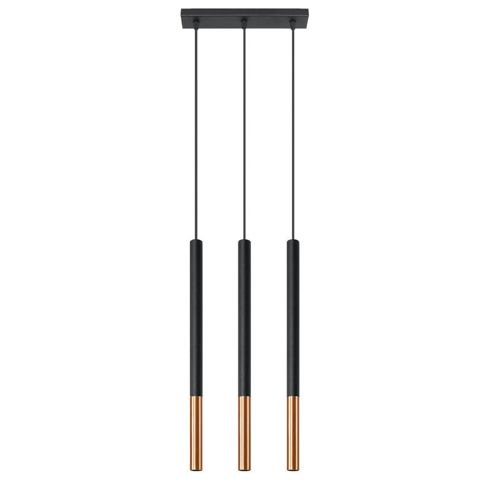 LED pendant lamp black copper design 3xG9 fitting 220-240V 104mm | Sollux Lighting