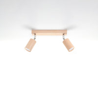 Sollux Lighting plafondspot BERG 2 natural wood LED 50W, 220-240V, IP20