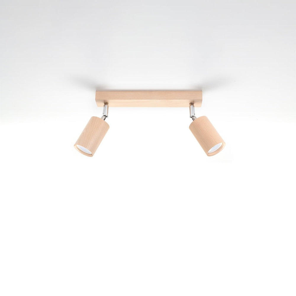 Sollux Lighting plafondspot BERG 2 natural wood LED 50W, 220-240V, IP20