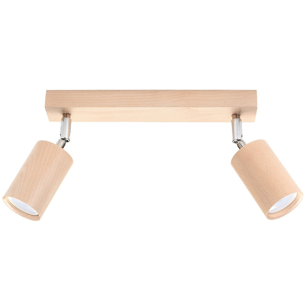 Sollux Lighting plafondspot BERG 2 natural wood LED 50W, 220-240V, IP20