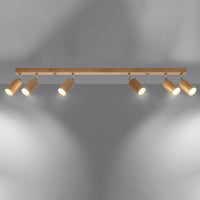Plafondspot BERG 6 LED light by Sollux Lighting in natural wood, 104mm, 50 W, IP20