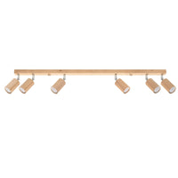 Plafondspot BERG 6 LED light by Sollux Lighting in natural wood, 104mm, 50 W, IP20
