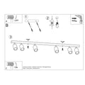 Plafondspot BERG 6 LED light by Sollux Lighting in natural wood, 104mm, 50 W, IP20