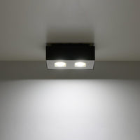Sollux Lighting plafondspot mono 2 black LED lamp, 50W, 4000K, CRI 80-89, IP20