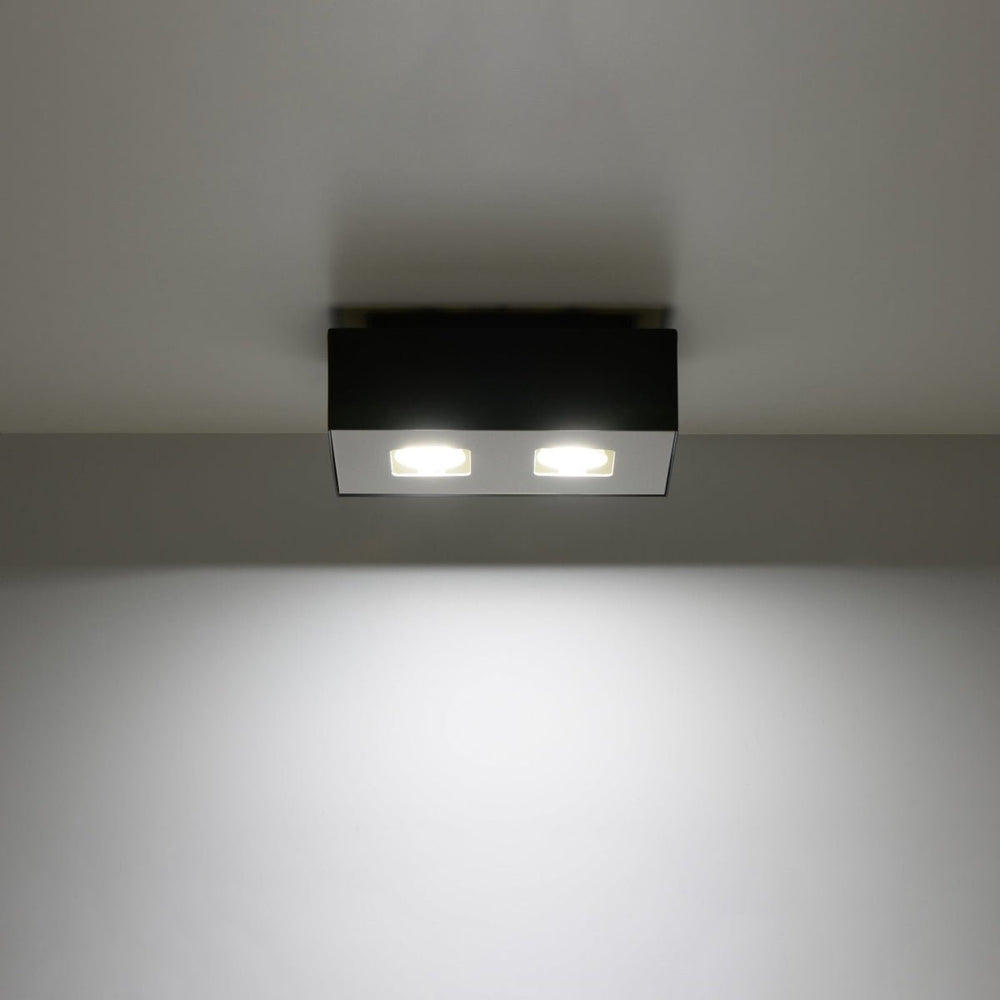 Sollux Lighting plafondspot mono 2 black LED lamp, 50W, 4000K, CRI 80-89, IP20