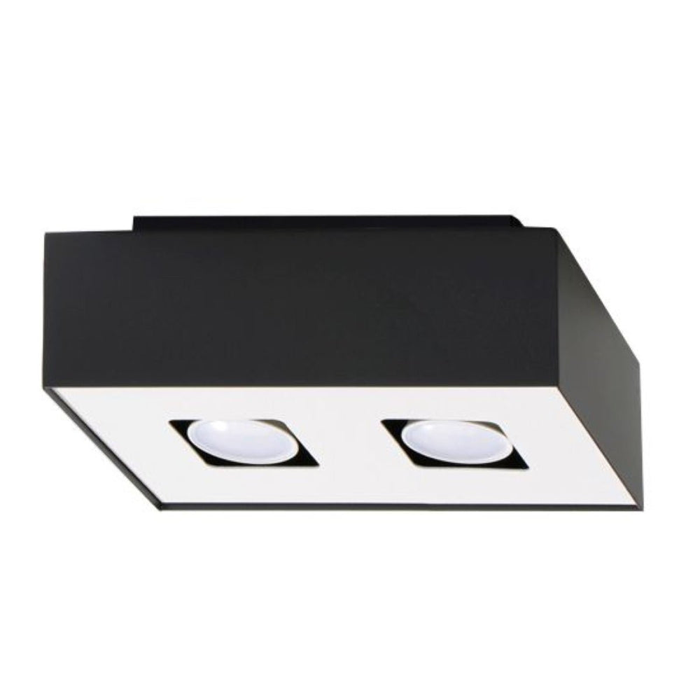 Sollux Lighting plafondspot mono 2 black LED lamp, 50W, 4000K, CRI 80-89, IP20