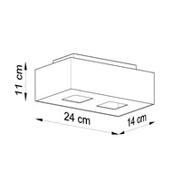 Sollux Lighting plafondspot mono 2 black LED lamp, 50W, 4000K, CRI 80-89, IP20