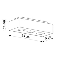 Plafondspot MONO 3 white LED lamp with 50W max wattage