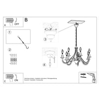 Kroonluchter MINERWA 7 LED lamp by Sollux Lighting 50W, 220-240V, CRI 80-89, IP20, matte gold