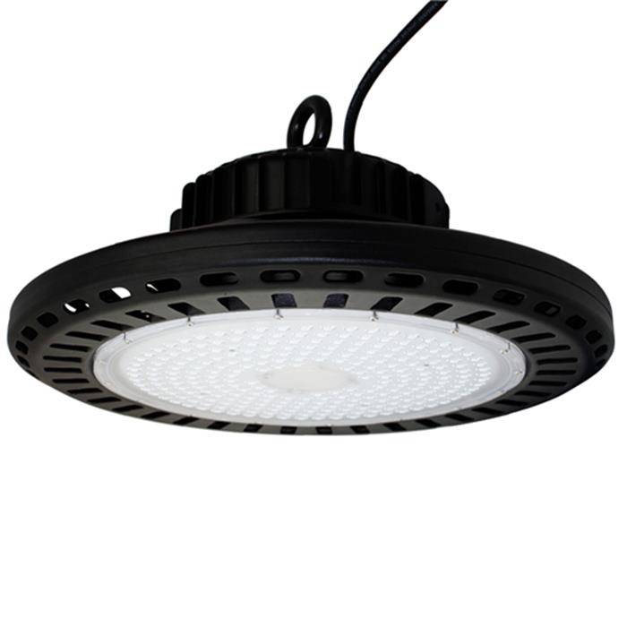 Tsong LED High Bay UFO 100W 15000 lumens 1-10V dimmable 3000K Philips chip IP20 CRI 80 CE RoHS Black