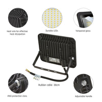 Spectrum NOCTIS LUX 2 LED floodlight 30W 230V 6000K IP65 2770 lumens Black housing outdoor lighting
