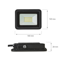 Spectrum NOCTIS LUX 2 LED floodlight 30W 230V 6000K IP65 2770 lumens Black housing outdoor lighting