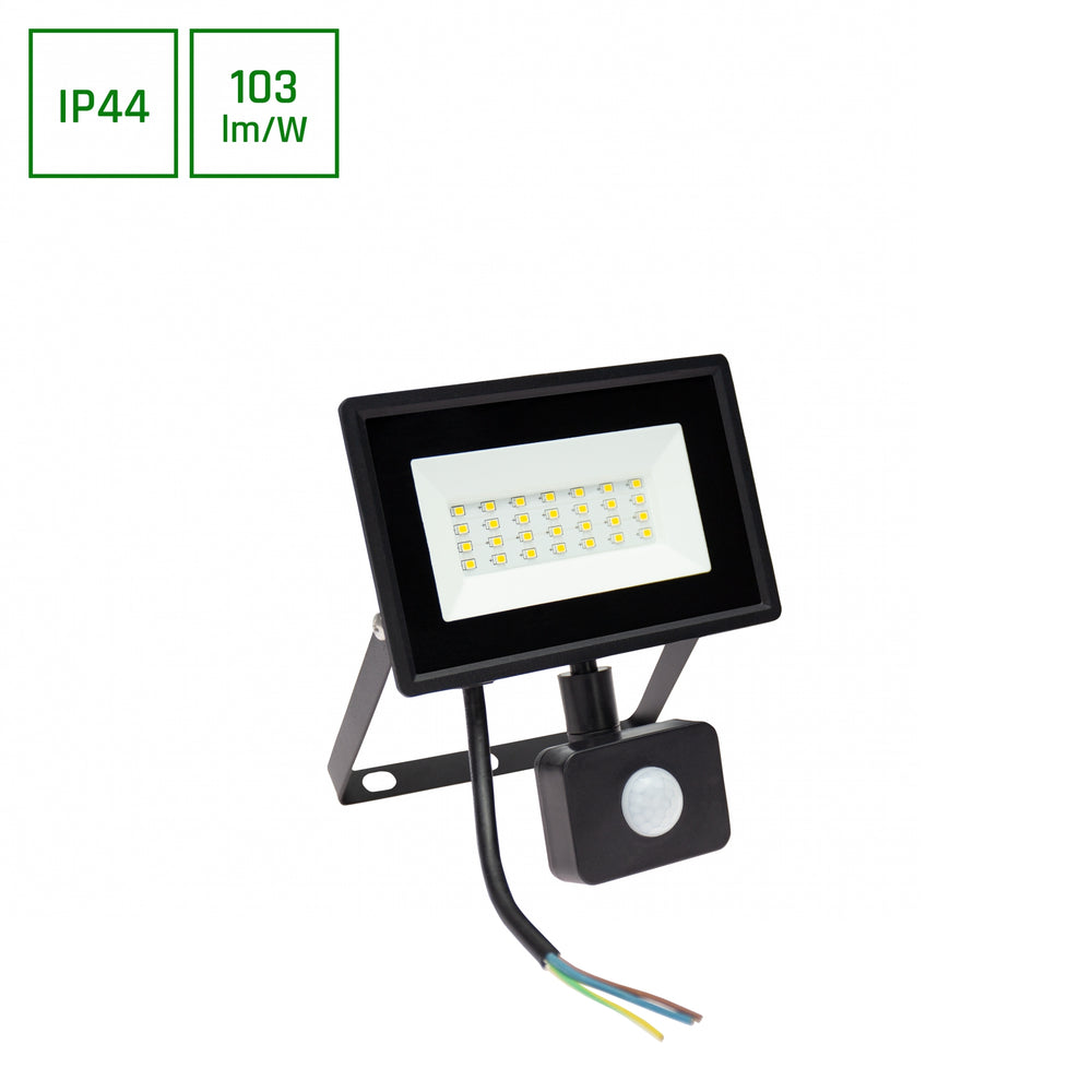 Proiettore LED Spectrum NOCTIS LUX 3 20W 6000K 2050 lumen 230V IP44 IK07 Nero con sensore PIR