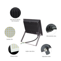 Spectrum NOCTIS LUX 3 LED Floodlight 50W 6000K 4700 lumens 230V IP65 IK07 Black Outdoor Lighting