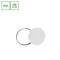Plafoniera LED Spectrum con sensore 18W 3000K 1950 lumen 230V IP54 IK04 Bianco Nero rotonda