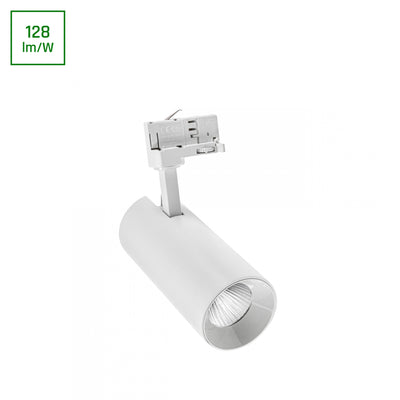 Andromeda COB LED 25W bianco caldo 3000K per binario a 3 fasi, angolo di radiazione regolabile 36-60 gradi, 3200 lumen