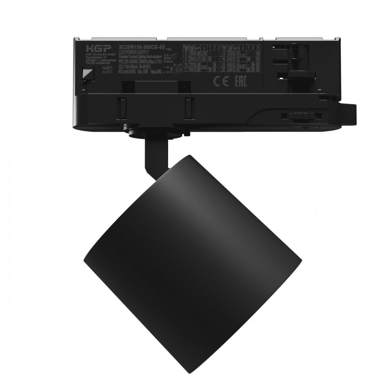 Spot LED nero Spectrum Artemida mini RA&gt;90 20W, 230V, 3000K, 1700 lumen, IP20, illuminazione interna, angolo di 36/60 gradi