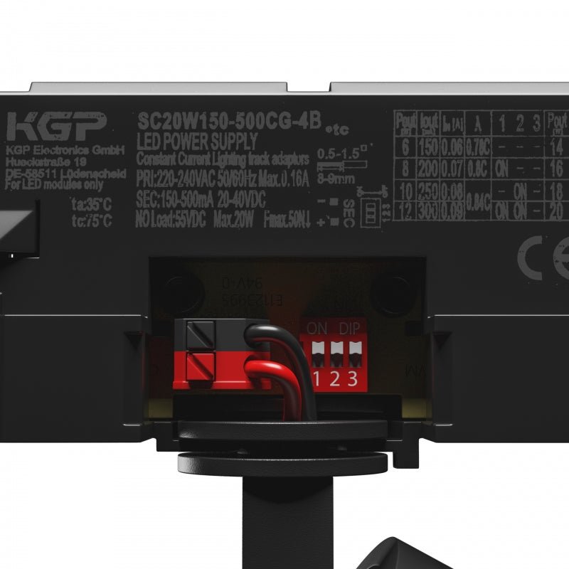 Spot LED nero Spectrum Artemida mini RA&gt;90 20W, 230V, 3000K, 1700 lumen, IP20, illuminazione interna, angolo di 36/60 gradi