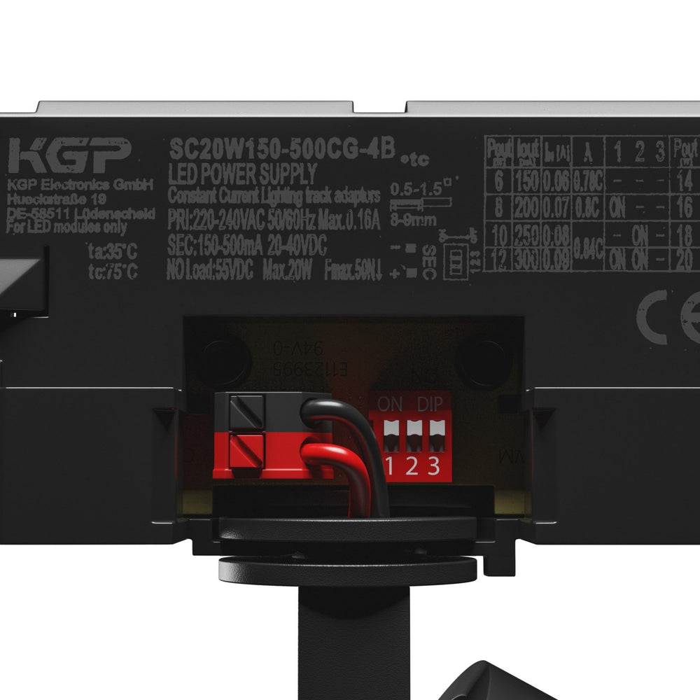 Spot LED nero Spectrum Artemida mini RA&gt;90 20W, 230V, 3000K, 1700 lumen, IP20, illuminazione interna, angolo di 36/60 gradi