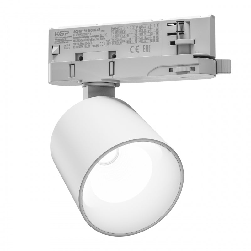 Faretto mini LED Spectrum Artemida 20W 230V bianco naturale 4000K CRI&gt;90 lumen IP20 bianco 36/60 gradi 2 anni di garanzia