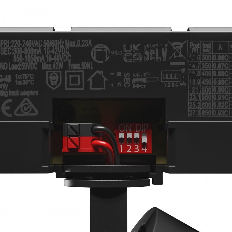 Spectrum Artemida Maxi led nero, 4000K, 4500 lumen, CRI &gt;90, 42W, potenza regolabile, IP20, montaggio su binario a 3 fasi