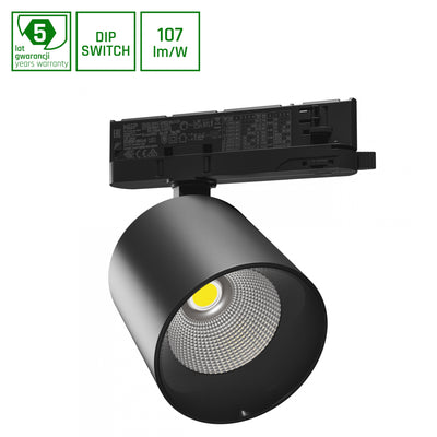 Spectrum artemida maxi LED 42W 3000K lampada da soffitto nera, CRI &gt;90, 4500 lumen, IP20, 36-60 gradi, 2 anni di garanzia