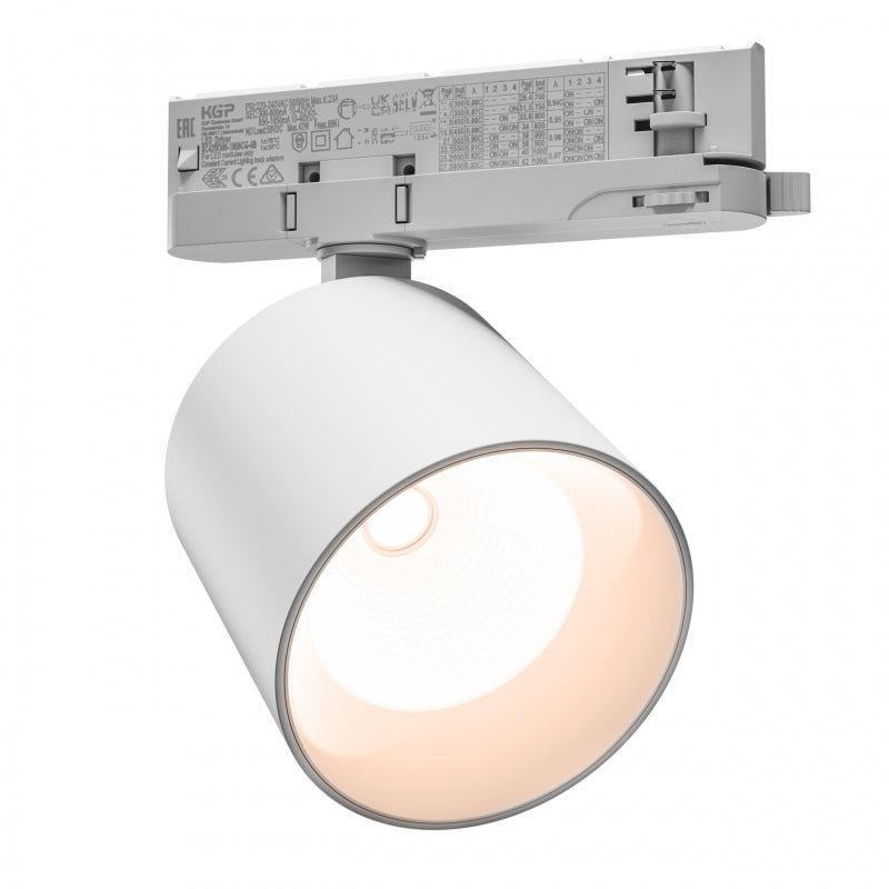 Faretto LED Artemida Maxi di Spectrum bianco 42W 3000K &gt;90 CRI 4500 lumen IP20 montaggio su binario trifase