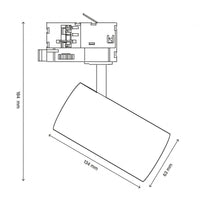 Andromeda prime faretto da 16W nero 6000K 1750 lumen 25° 230V Spectrum IP20 CCT CRI80