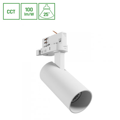Spectrum Andromeda prime tracklight 3F 8W 230V bianco | cct 6000K | 800 lumen | ip20 | 25° angolo di emissione | CRI 80