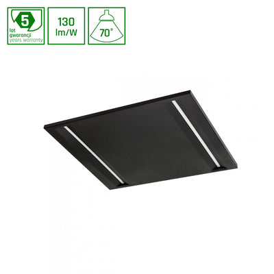 Spectrum Algine Line LED ceiling panel 44W 5700 lumen 4000K IP20 black 600x600mm