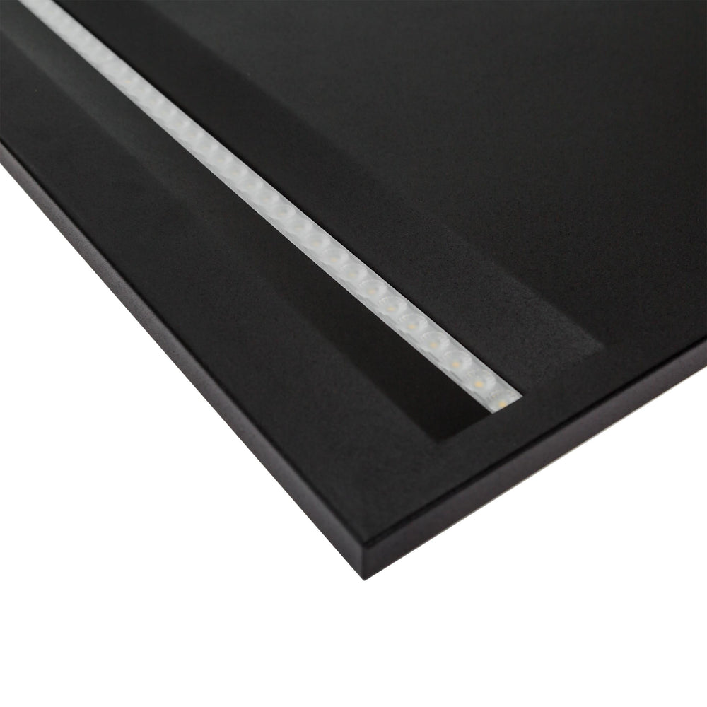 Pannello LED da soffitto Spectrum Algine Line nero 600x600mm 44W 4000K 5700 lumen IP20 non dimmerabile