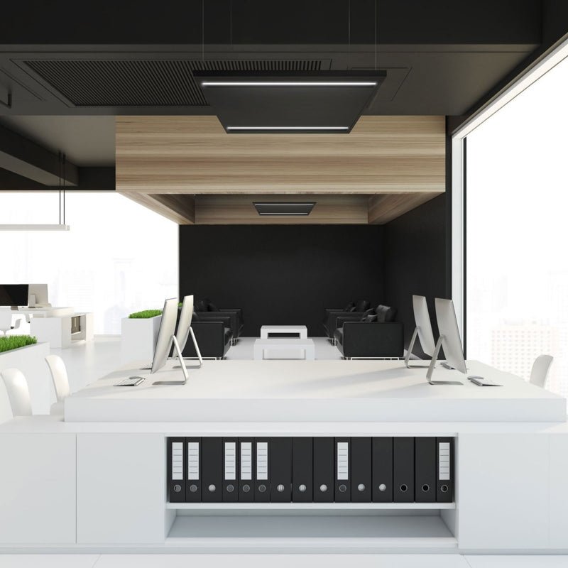 Pannello LED da soffitto Spectrum Algine Line nero 600x600mm 44W 4000K 5700 lumen IP20 non dimmerabile
