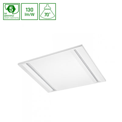 Spectrum Algine line LED 230V panel 44W 5700 lumens 4000K 600x600mm IP20 color white for office lighting