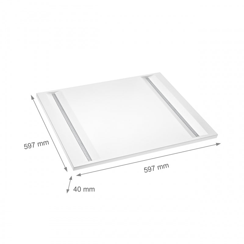 Spectrum Algine line LED 230V panel 44W 5700 lumens 4000K 600x600mm IP20 color white for office lighting