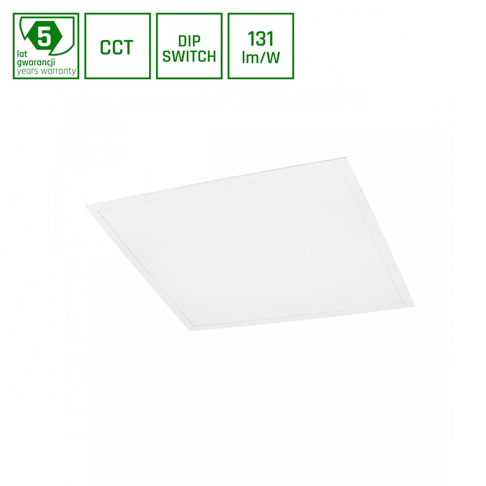 Pannello LED da incasso Spectrum Algine CCT 6000K 600x600mm bianco, 48W con flusso luminoso di 6300 per ufficio e casa