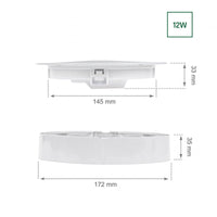 Spectrum algine 2in1 downlight 12W 150 lumens warm white 3000K IP20 round for ceiling and wall mounting