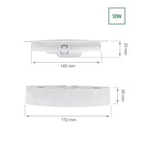 Spectrum algine 2in1 downlight 12W 150 lumens warm white 3000K IP20 round for ceiling and wall mounting