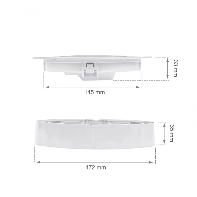 Spectrum algine 2in1 downlight 12W 150 lumens warm white 3000K IP20 round for ceiling and wall mounting