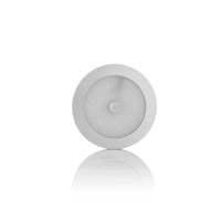 Spectrum cabinet round LED light 2.9W 4000K 12V surface mount with PIR sensor Silver IP20