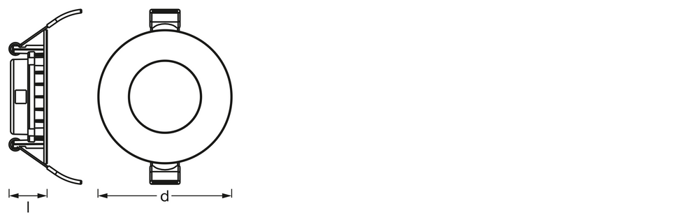 Slim LED downlight 4.5W 4000K 240 lumens 110° recess mount White 85mm cutout 72mm cool white