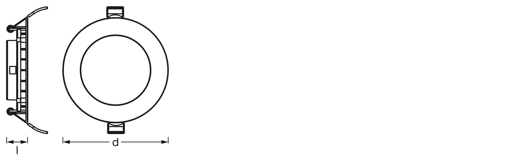 Slim LED Downlight Recessed White 8W 4000K 550 lumens 110° Cutout 105mm Ø120mm