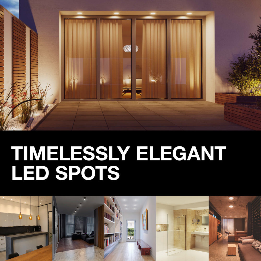 Faretto LED Slim Incasso Bianco 8W 550 lumen 6500K 110° foro 105mm cornice 120mm