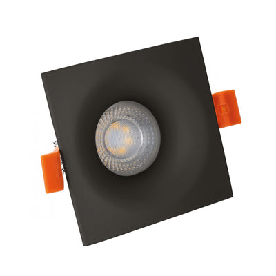 Spectrum FIALE V GU10 Square Black, 17000 hours, aluminum housing, flush-mounted, IP20, 250V, indoor use