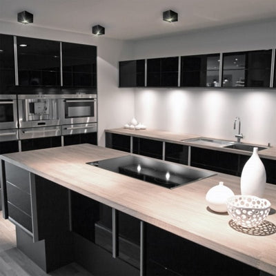 Spectrum CHLOE GU10 spot LED regolabile nero/argento, quadrata, IP20, struttura in alluminio, durata di vita 17000 ore