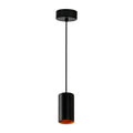 Lampada a sospensione LED GU10 Spectrum nera con oro, IP20, 4000K, corpo in alluminio resistente, 250V, illuminazione interna ideale